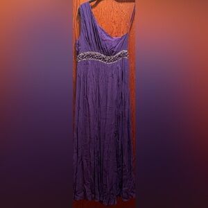 Newport News Deep Purple Maxi Skirt with Pleats